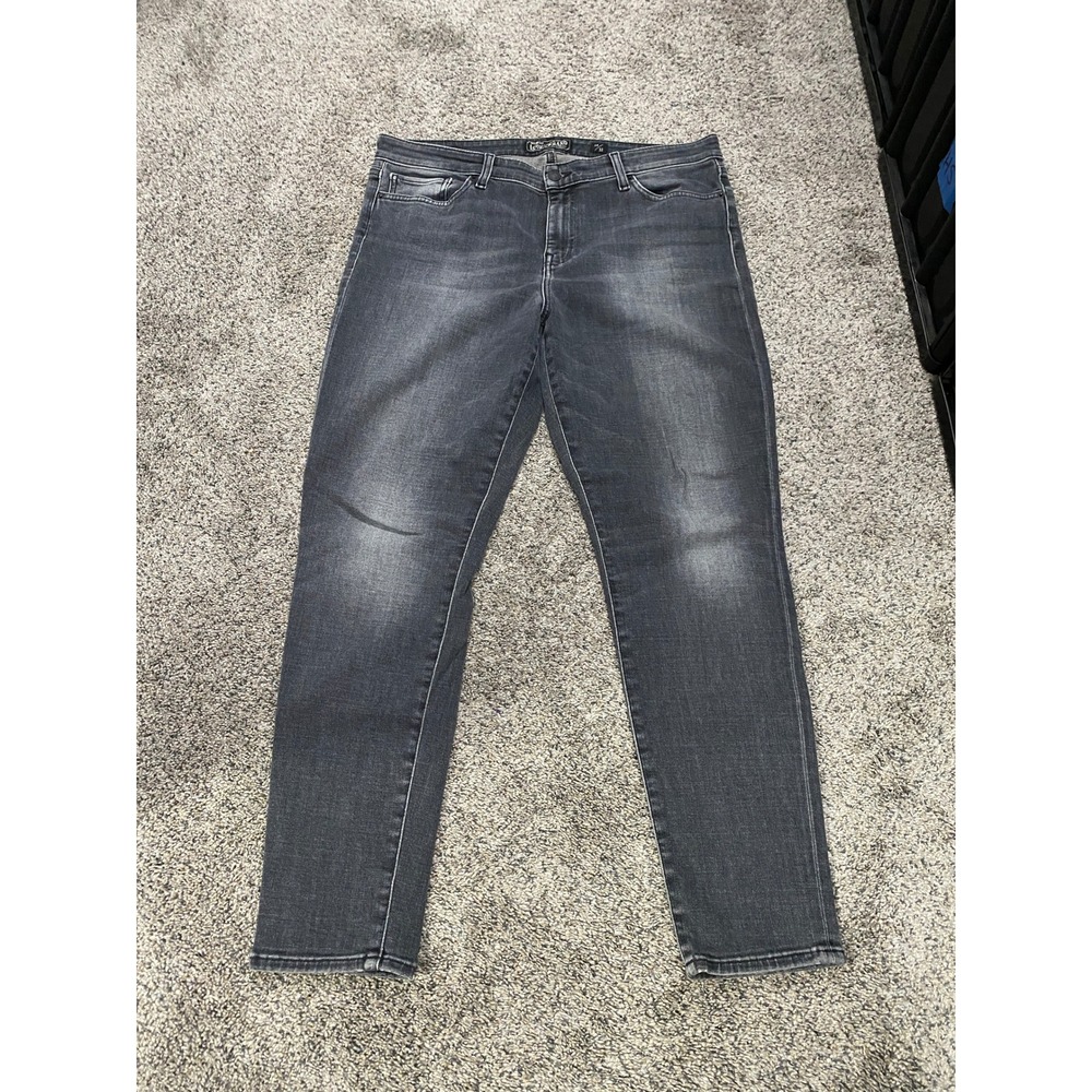 Lucky Brand Jeans Slim Leg Candiani Denim Faded Black 14/32 Good